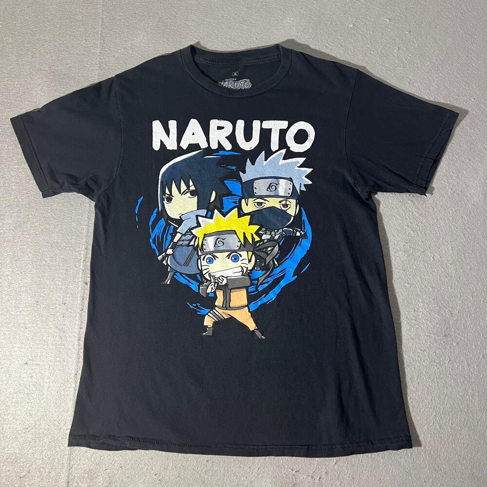 Naruto Shippuden Boys Black Graphic T-Shirt Size S
